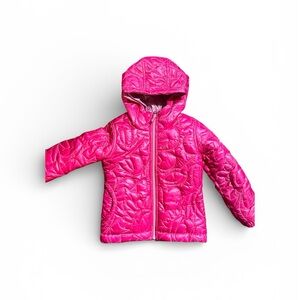 Obermeyer Jacket Girls Size 5 Pink Hood Attached Mittens inside Jacket
